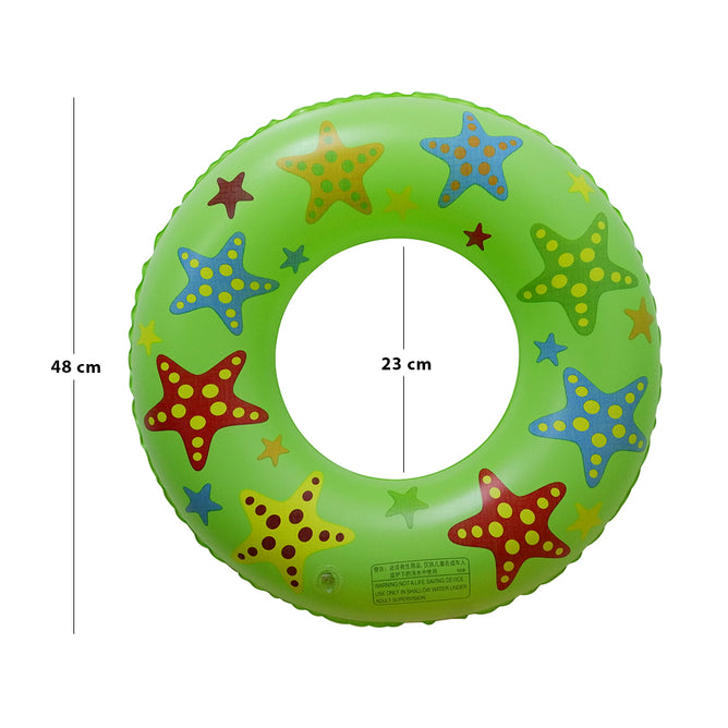 Cute Summertime Sea Creatures Inflatable Swim Ring Floater 20 Inches