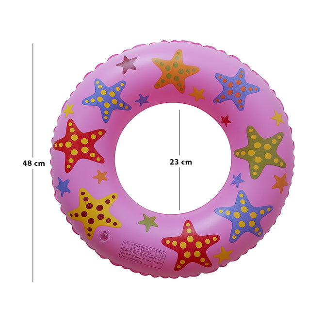 Cute Summertime Sea Creatures Inflatable Swim Ring Floater 20 Inches