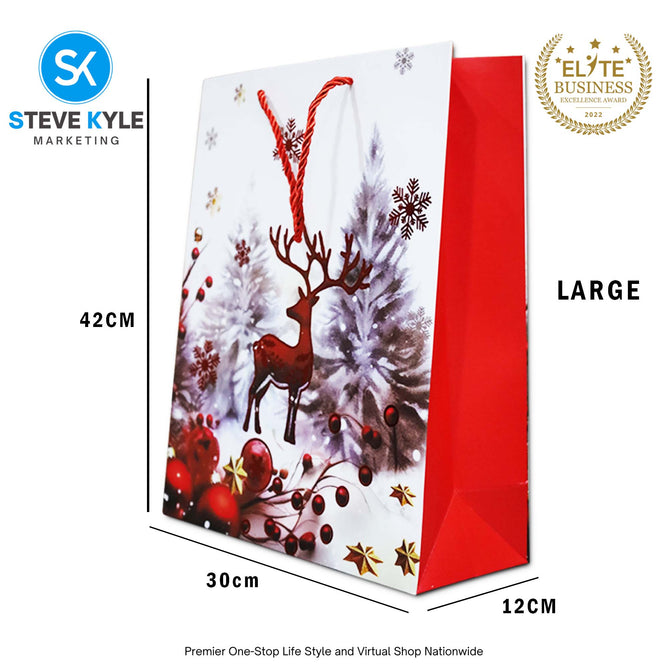 Christmas Gift Bag Candy Paper Bag Creative Craft Paper Gift Bag Craft Paper With Twine Handle