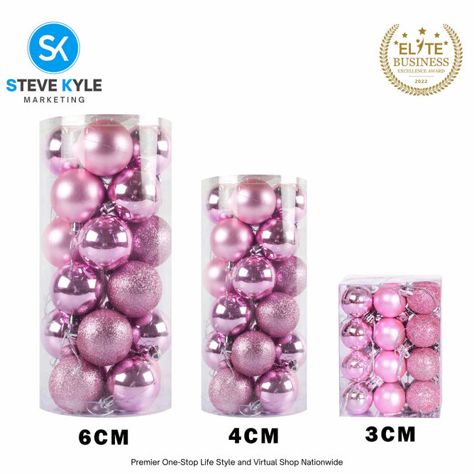 24PCS 3CM/4CM/6CM Christmas Tree ball Pendant Decorations Christmas New Year Party Decorations