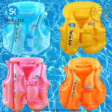 Inflatable Safety Life Jacket Vest Pool School Children Learn Swimming Floater