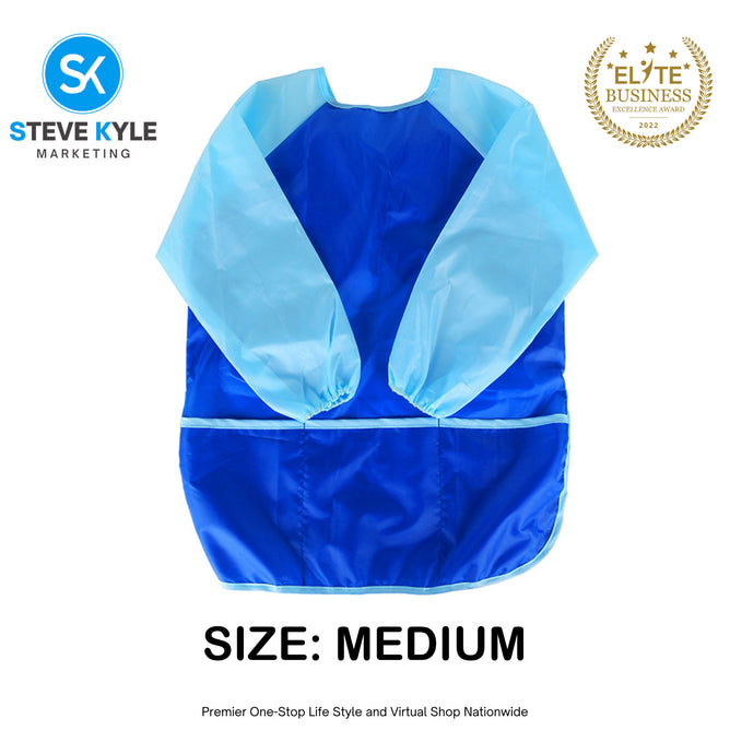 Kids Painting Apron Cute Craft Baking Waterproof Colorful Long Sleeve Apron