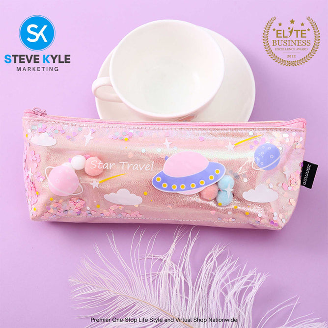 Creative Pencil Case Cute cartoon planet Pencil Box Cartoon Stationery Box Student Stationery