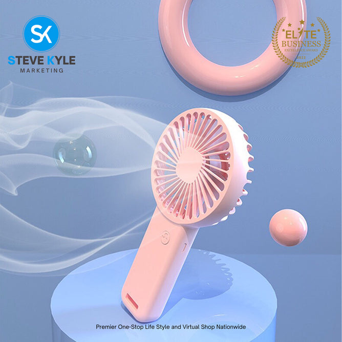 Portable Mini Handheld Desk Fan USB Rechargeable