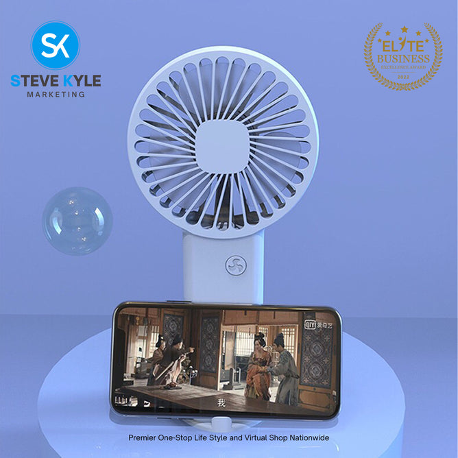Portable Mini Handheld Desk Fan USB Rechargeable