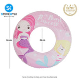 22 Inches Inflatable Cartoon Character Swim Ring Floater for Kids Boys and Girls