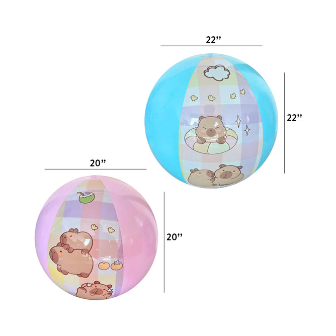 Cute Inflatable Summer Beach Ball Checkered Design for Kids & Adult