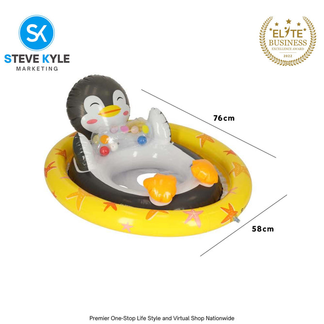 Intex Inflatable See Me Sit Cute Animals Design Kiddie Pool Rider Swimming Ring Floats for Water Fun