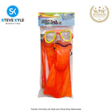 Kids Summer Swimming Diving Snorkel Tube Fins Set