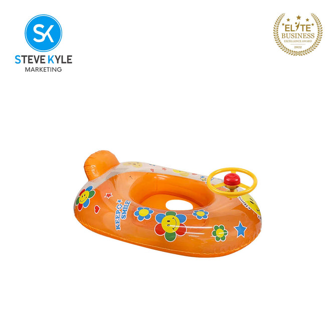Inflatable Summer Transparent Floater Boat with Steering Wheel For Baby & Kids
