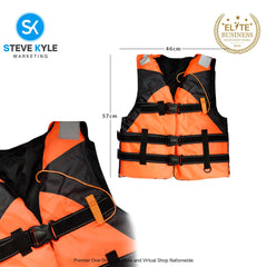 Adult Life Jacket Universal Swimming Polyester Foam Waterproof Life Jacket Vest with Whistle