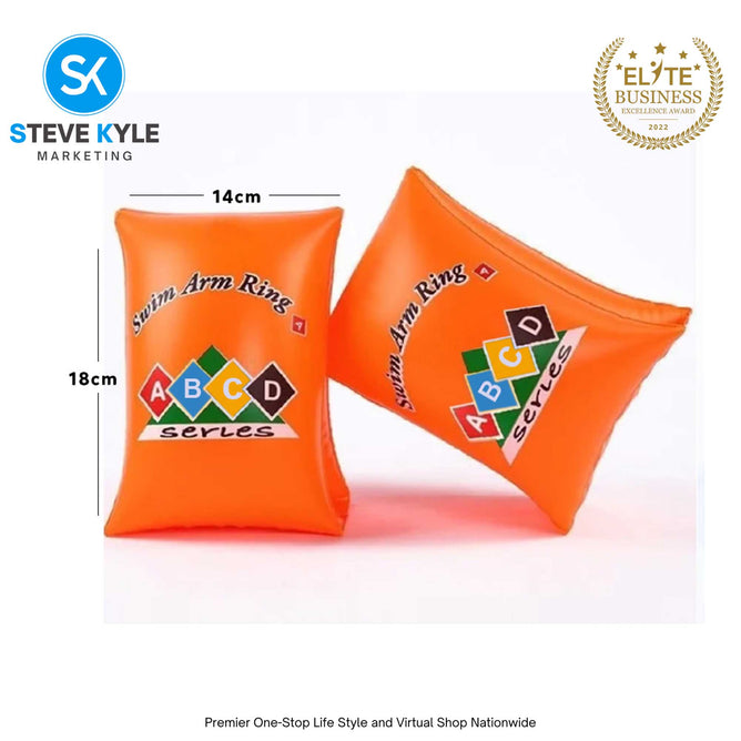 1 Pair Inflatable Safety Swim Arm Ring Floater for Kids