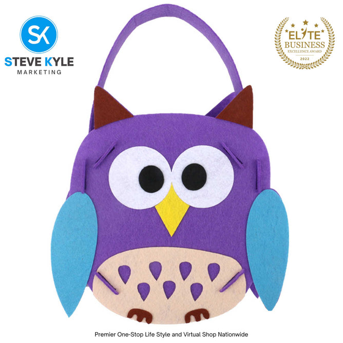 Halloween Candy Bag DIY Portable Tote Gift Bag Trick or Treat Bag for Kids Cute Handle Holiday