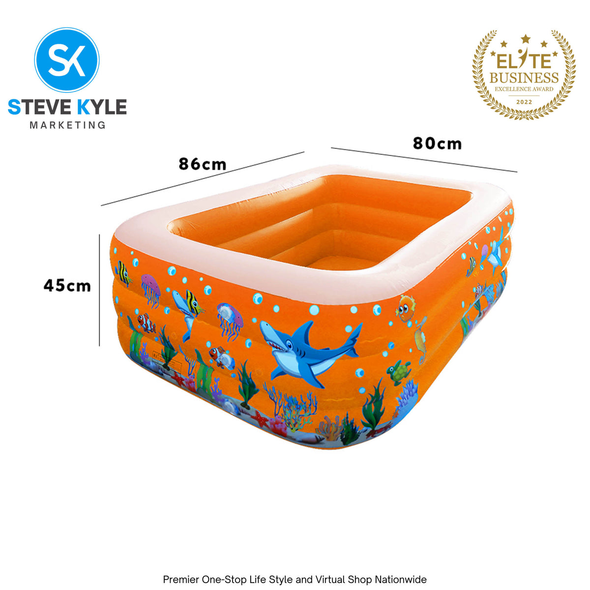 Inflatable Three Layer Outdoor Kiddie Pool Rectangular Swimming Pool ...