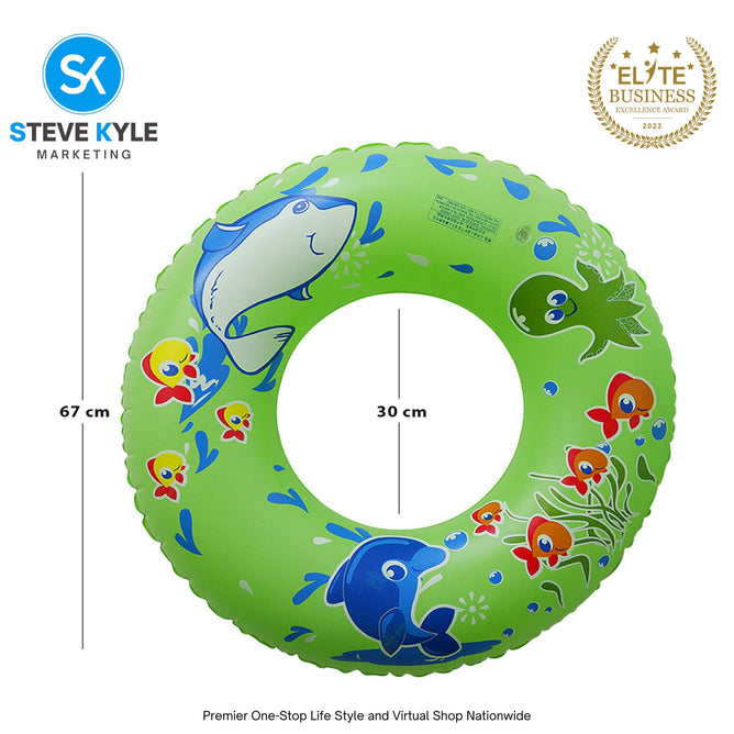 26 Inches Inflatable Cartoon Character Swim Ring Floater for Kids Boys and Girls