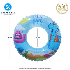 22 Inches Inflatable Cartoon Character Swim Ring Floater for Kids Boys and Girls