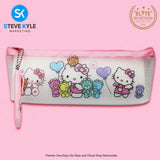 Transparent Pencil Case Large Capacity Pencil Pouch w/ Pen Stationary Supplies