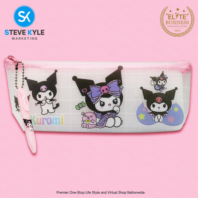 Transparent Pencil Case Large Capacity Pencil Pouch w/ Pen Stationary Supplies