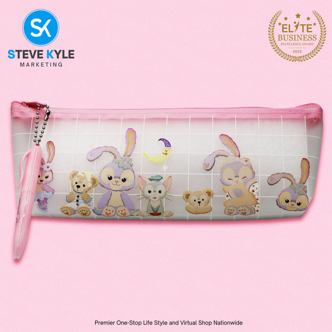 Transparent Pencil Case Large Capacity Pencil Pouch w/ Pen Stationary Supplies