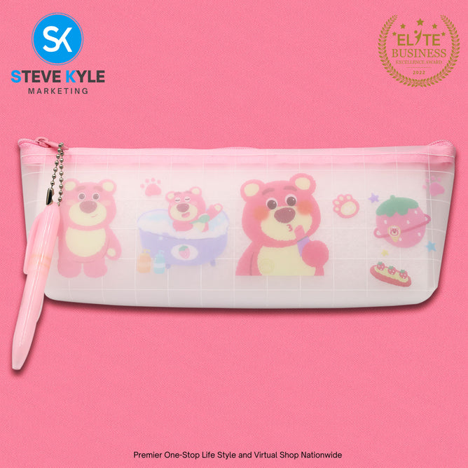 Transparent Pencil Case Large Capacity Pencil Pouch w/ Pen Stationary Supplies