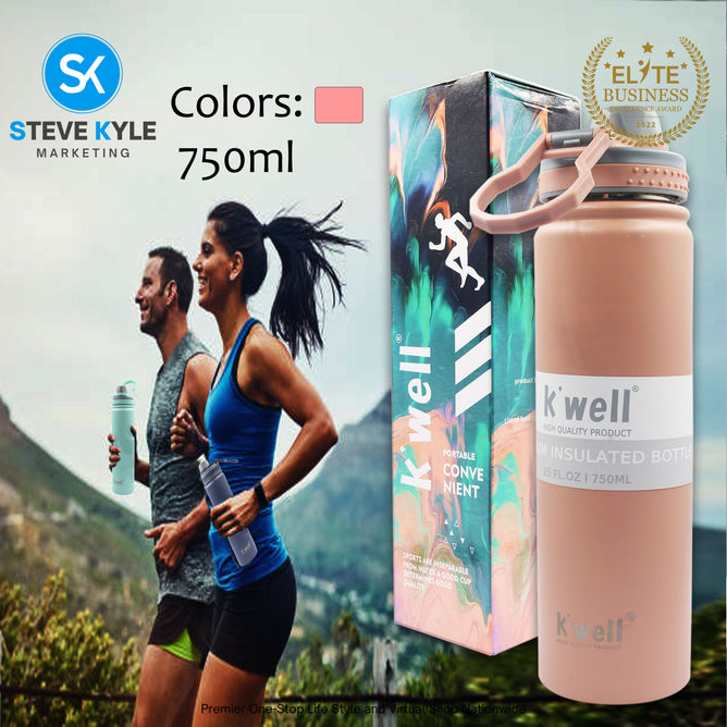 K'well Stainless Steel Vacuum Insulated Tumbler Water Bottle Hot and Cold 750ml/800ml