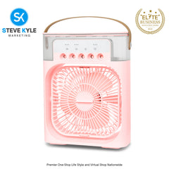 NEW USB Mini Portable Air Cooling Fan Powerful Air Cooler Air Humidifier with 7 Colors LED Light