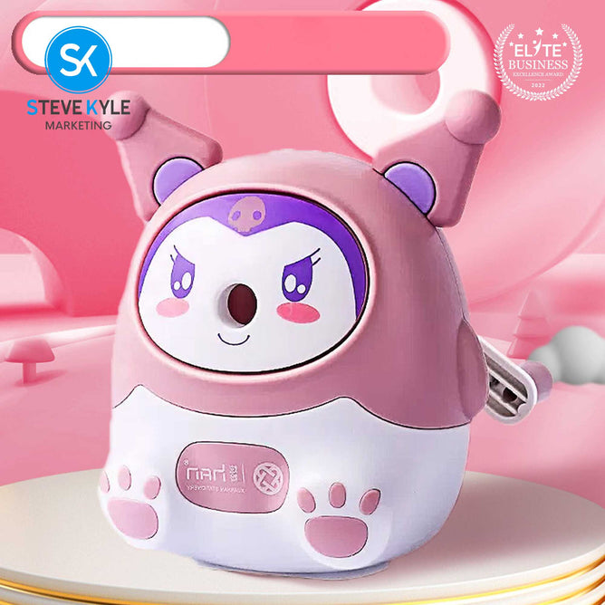 Rocket Space Astronaut Pencil Sharpener Plastic Hand Operated Children's Stationery