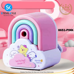 Rocket Space Astronaut Pencil Sharpener Plastic Hand Operated Children's Stationery