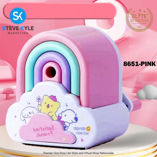 Rocket Space Astronaut Pencil Sharpener Plastic Hand Operated Children's Stationery