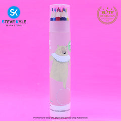 12 Colors Creative Stationery Color Pencil Best Gift for Kids Draw with Colorful Design with Box