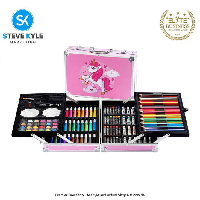 145PCS Folding Art Kit Art Set for Girls Gift Ideas for Kids School Art Supplies Best Gift