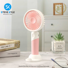 Desk Fan Small Phone Holder Foldable Fan with USB Charging Retractable Portable Mini Fan