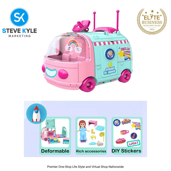 Mini Children Travel Space Car Toy Pretend Play Space Car Children Toy