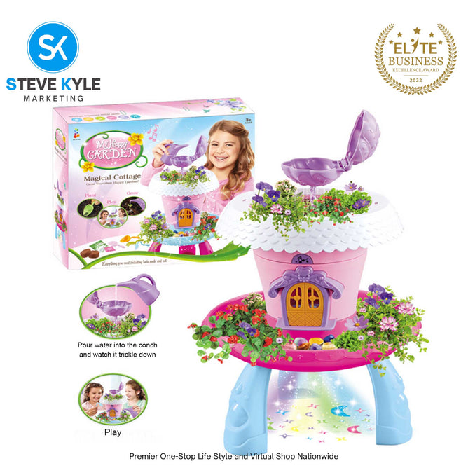 DIY Happy Gardening Magical Cottage Play Set with Lights Best Gift Set