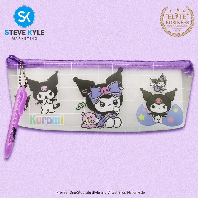 Transparent Pencil Case Large Capacity Pencil Pouch w/ Pen Stationary Supplies