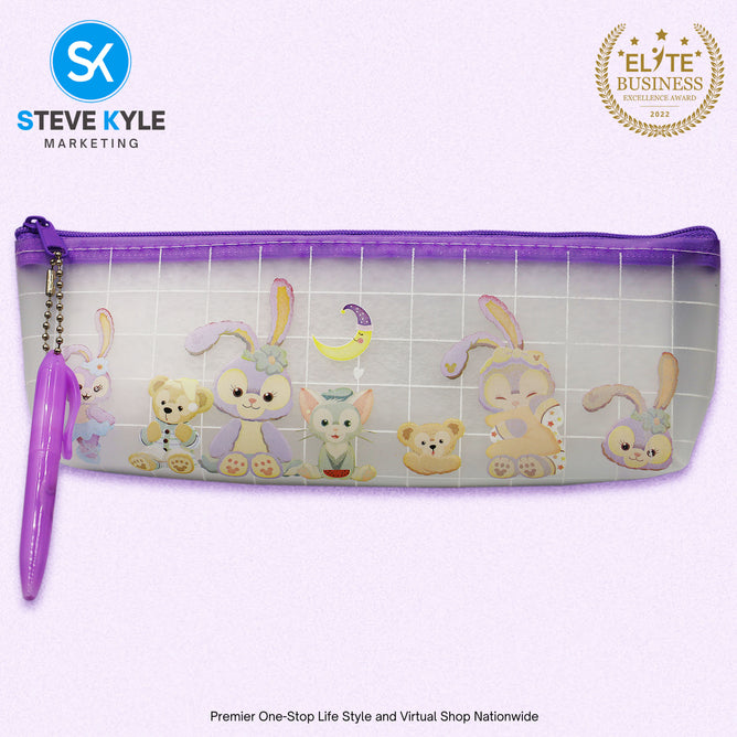 Transparent Pencil Case Large Capacity Pencil Pouch w/ Pen Stationary Supplies