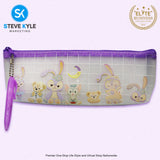 Transparent Pencil Case Large Capacity Pencil Pouch w/ Pen Stationary Supplies