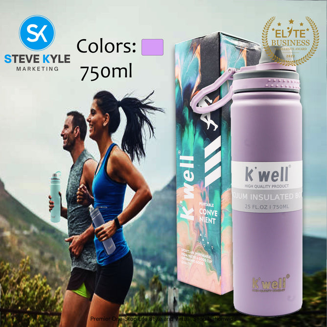 K'well Stainless Steel Vacuum Insulated Tumbler Water Bottle Hot and Cold 750ml/800ml