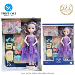 Lovely Fashion Cute Doll w/ Sound with Accessories Set High Quality Doll Best Gift for Kids