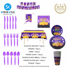 1 Set Halloween Theme Party Tableware for Halloween Disposable Dinnerware Sets for Halloween