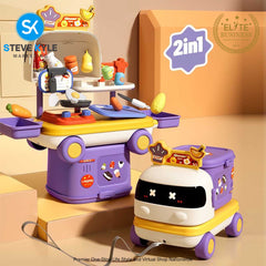 Car Kitchen Toys | Pretend Makeup Car Toy | Creative Kids Kitchen Playset Best Gift Toys