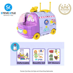Mini Children Travel Space Car Toy Pretend Play Space Car Children Toy