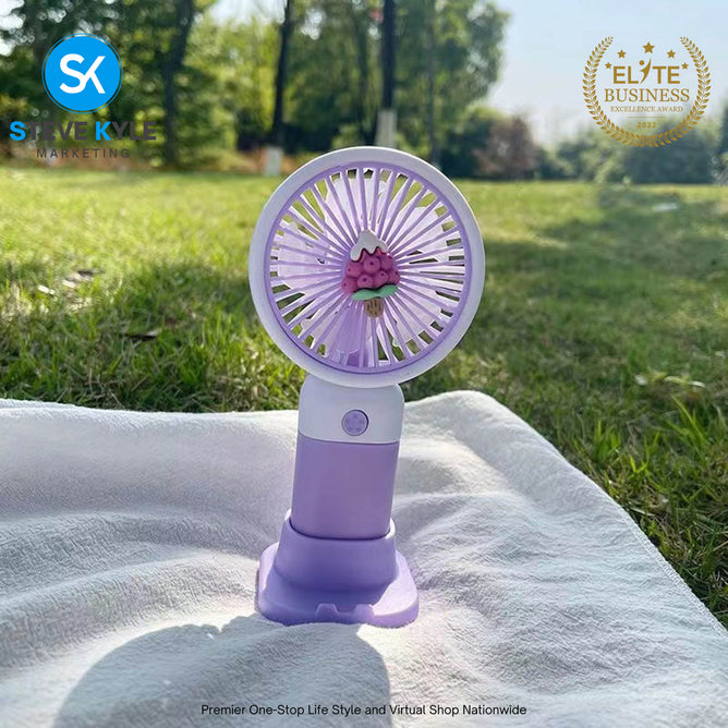 Candy Color Summer Cooler Portable Fan Handheld Mini Fan USB Rechargeable Portable Fan