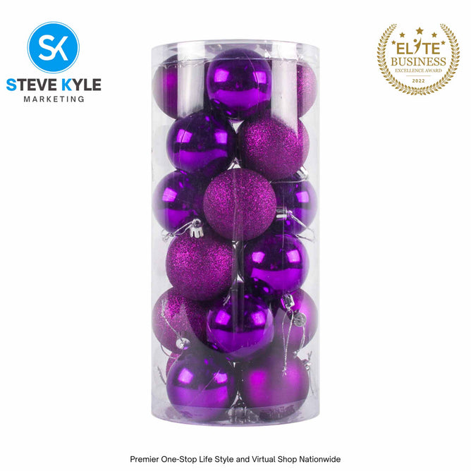 24PCS 3CM/4CM/6CM Christmas Tree ball Pendant Decorations Christmas New Year Party Decorations