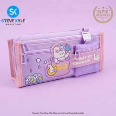 4 Layers Large Capacity Pencil Case Stationery Box For Girl Pencil Storage Bag Cute Girl Elementary School Students Pencil Case