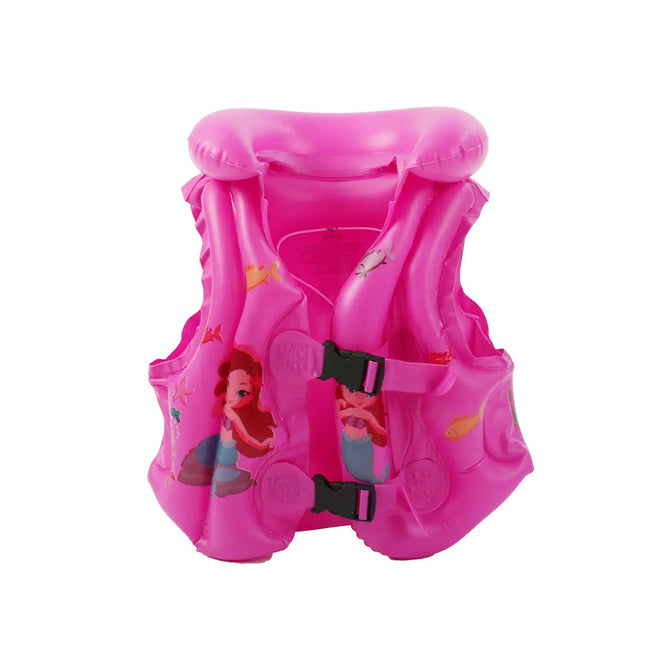 Summer Inflatable Life Vest Jacket with Attractive Printed Designs for Kids