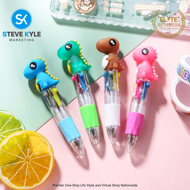 (1PC) Assorted Kawaii 4in1 Mini Multifunctional School Supplies Stationery Ballpen