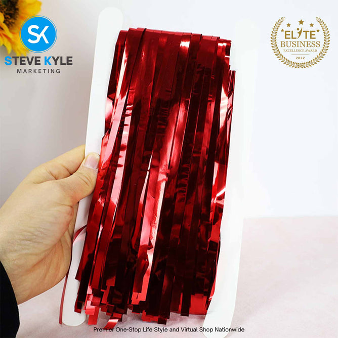 2.5M Background Foil Curtains Birthday Party Wall Cloth Backdrop Wedding Christmas Decoration