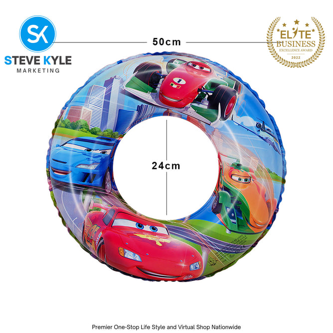 22 Inches Inflatable Cartoon Character Swim Ring Floater for Kids Boys and Girls