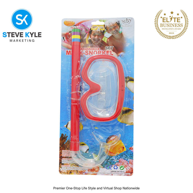 Large Frame Snorkeling Mask Goggles Dive Sticks Adjustable Swim Set Suitable for Kids & Adult